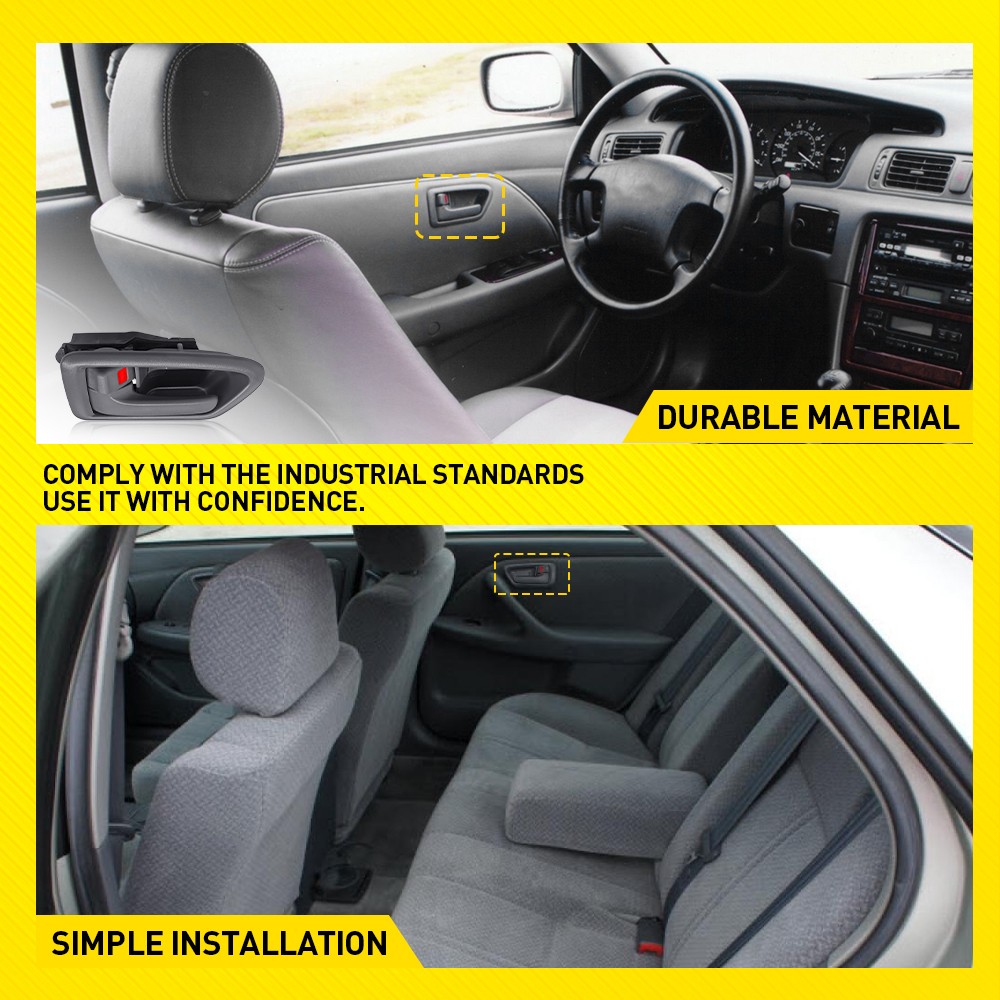 4PCS Interior Inside Inner Door Handle Full Set For Toyota Camry 1997-2001 Gray