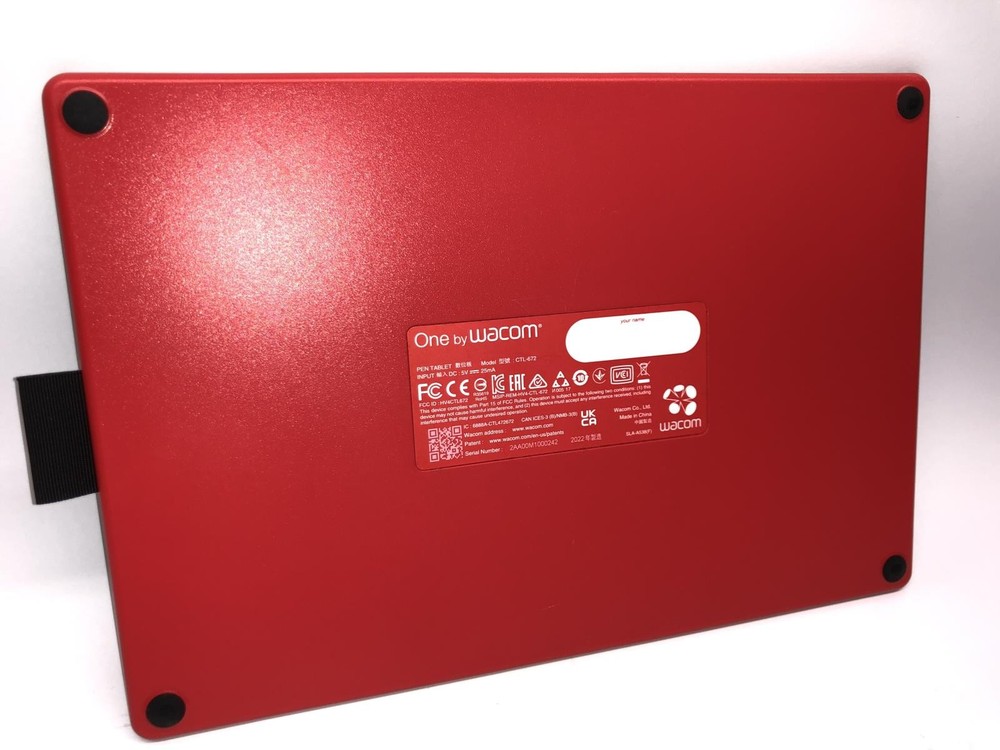 Wacom One Pen Tablet / CTL-672 / Red - VGC