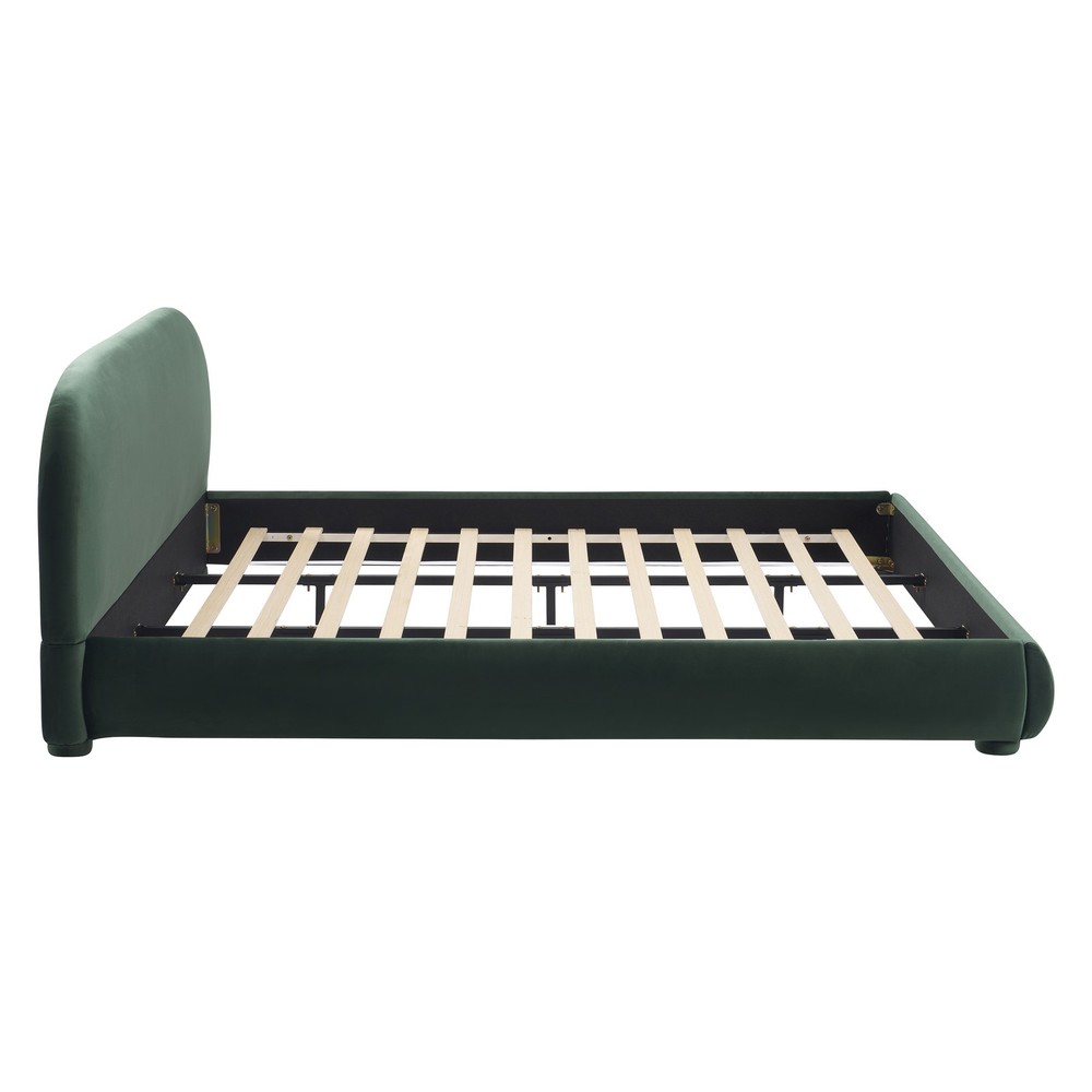 Dark Green Velvet Soft Bed: Light Luxury Texture, Adding a High-end Atmosphere