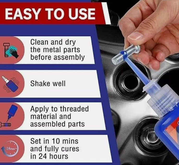 ThreadLocker 242 and 271, Thread Lock Medium and High Strength Lock Tight & Seal