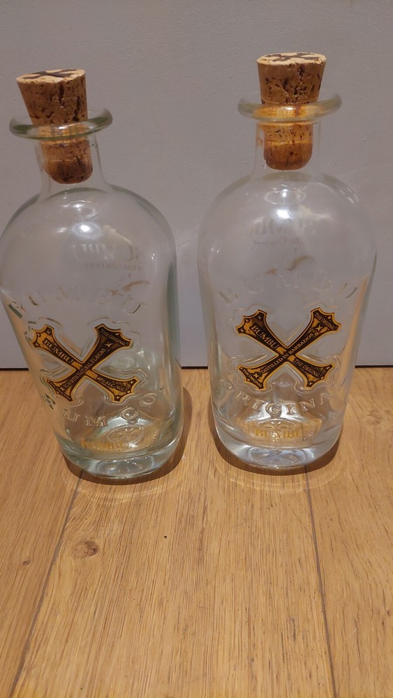 2x Empty Bumbu Rum Bottle 70cl