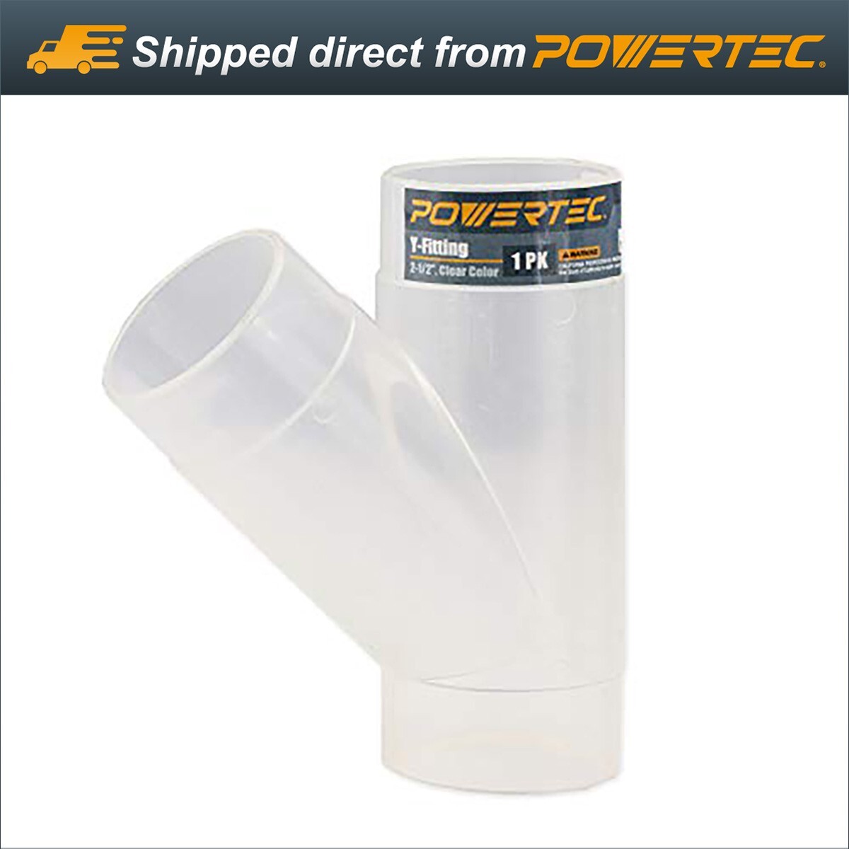 POWERTEC 2-1/2 inch Y-Fitting, Clear Color (70228)
