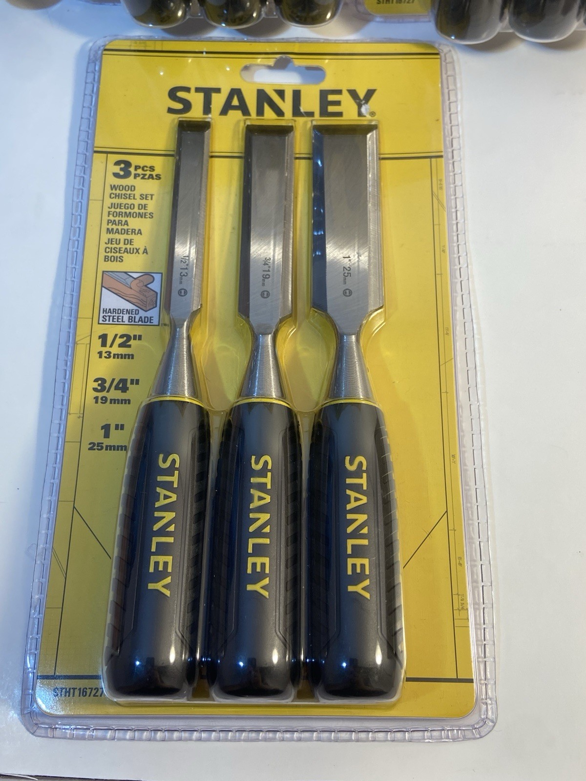 Stanley Wood Chisel Set Lot of 5 New 3-Piece Sets Free Shipping