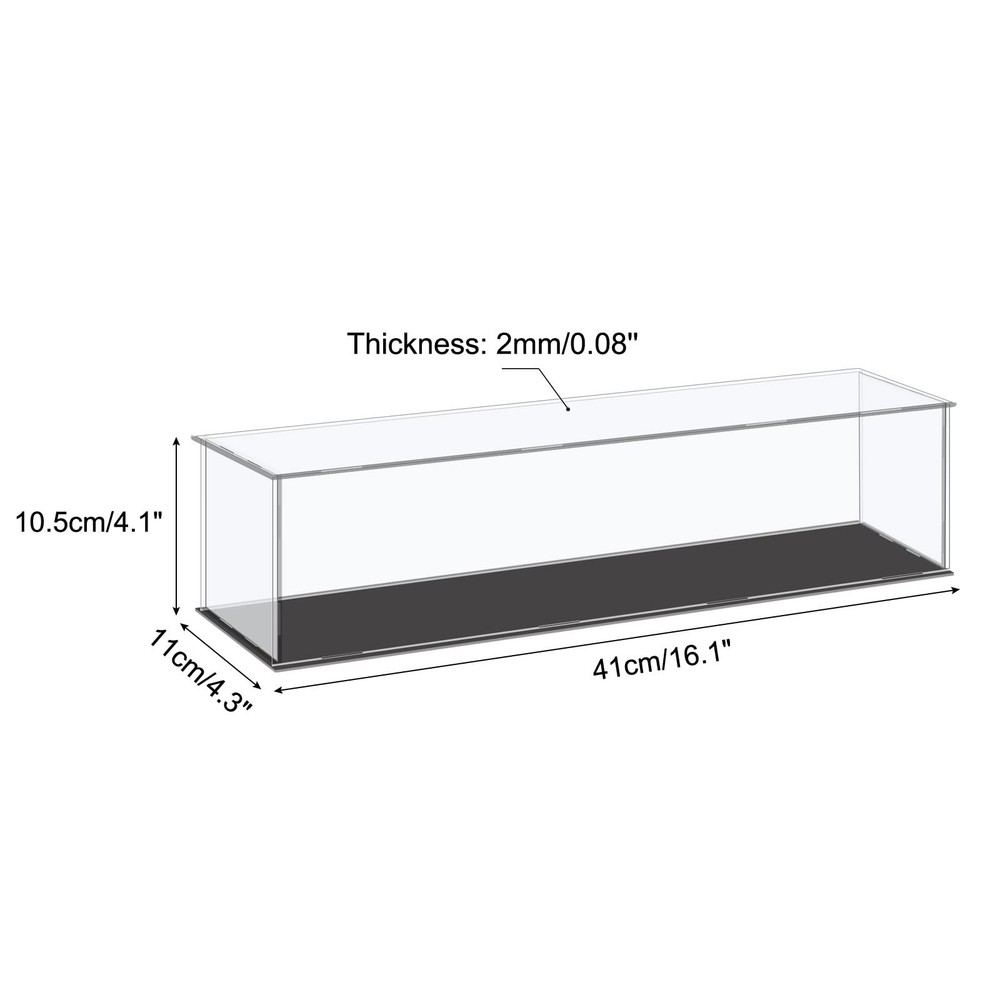 Acrylic Display Case Plastic Cube Storage Clear Small Assemble Dustproof Show...
