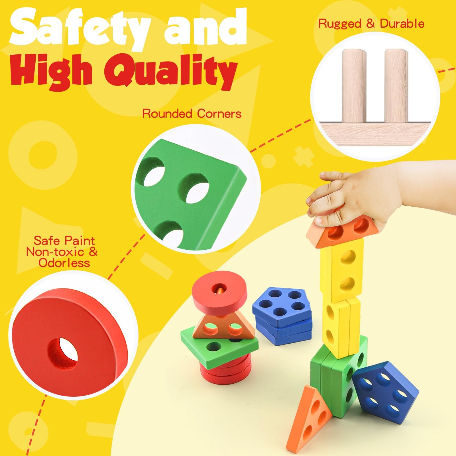 Montessori Toys for 1 2 3 Year Old Girls Boys, Wooden Sensory Toys for 1-3 Ye...