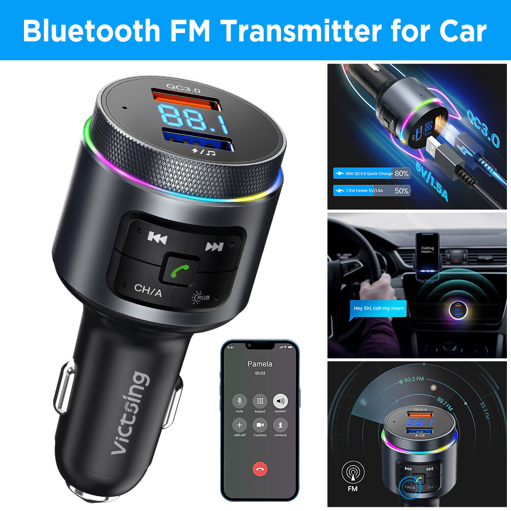 Wireless Car Bluetooth FM Transmitter MP3 Audio USB Charger Adapter Handsfree