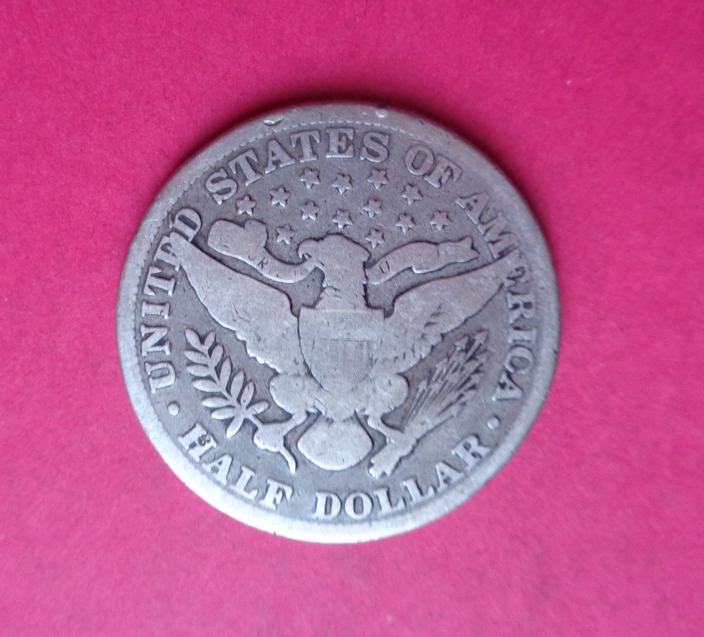 1898 FULL RIMS BARBER HALF DOLLAR/NICE