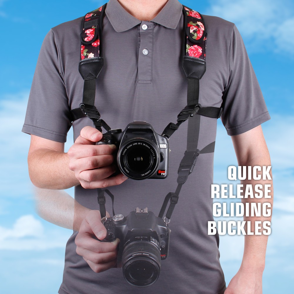 Universally Compatible Digital Camera Harness with Key Ring Attachment