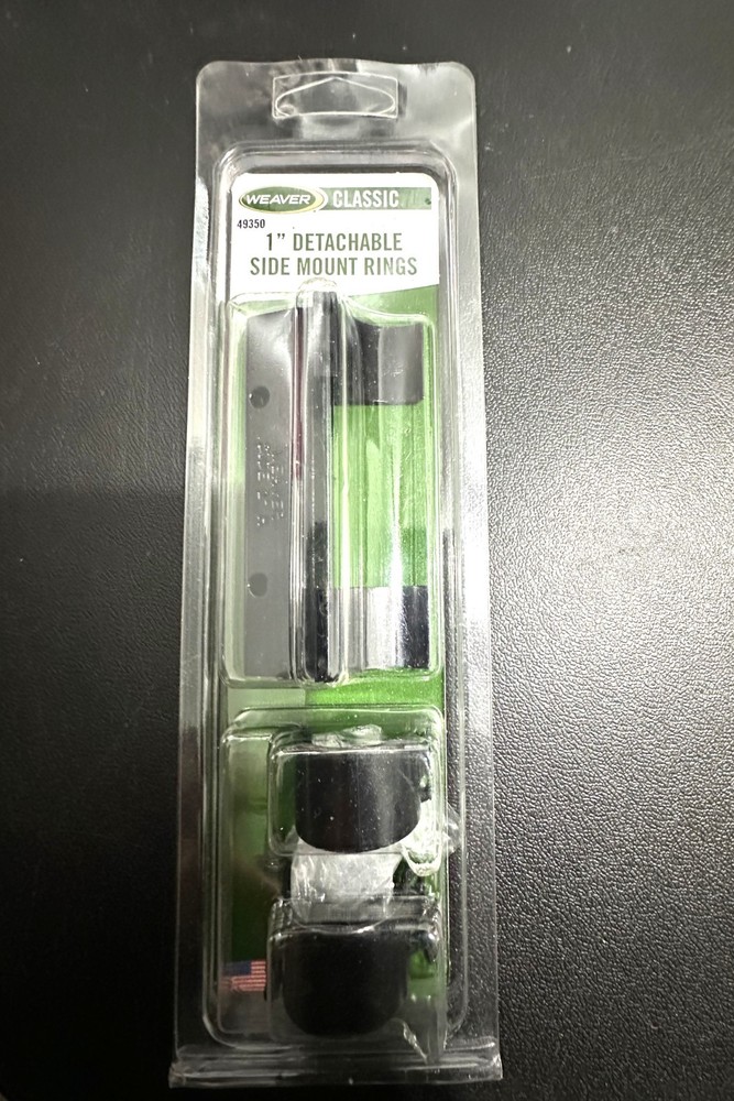 Weaver 49350 Detachable Side scope Mount 1" High Bracket w/Ring Combo NEW