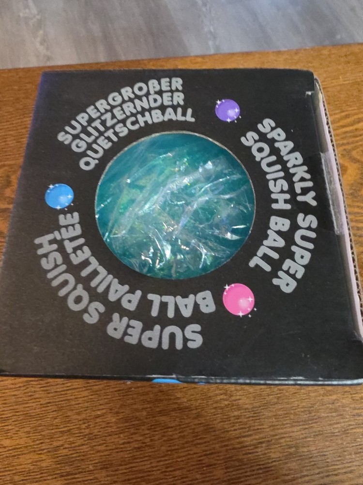 Scrunchems Sparkly Super Squish Ball Blue One for Fun