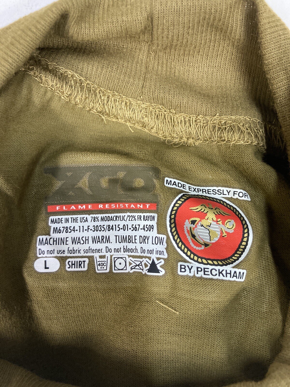 USMC XGO FROG Peckham Military Flame Resistant SILK Layer Shirt SM MED LARGE NEW