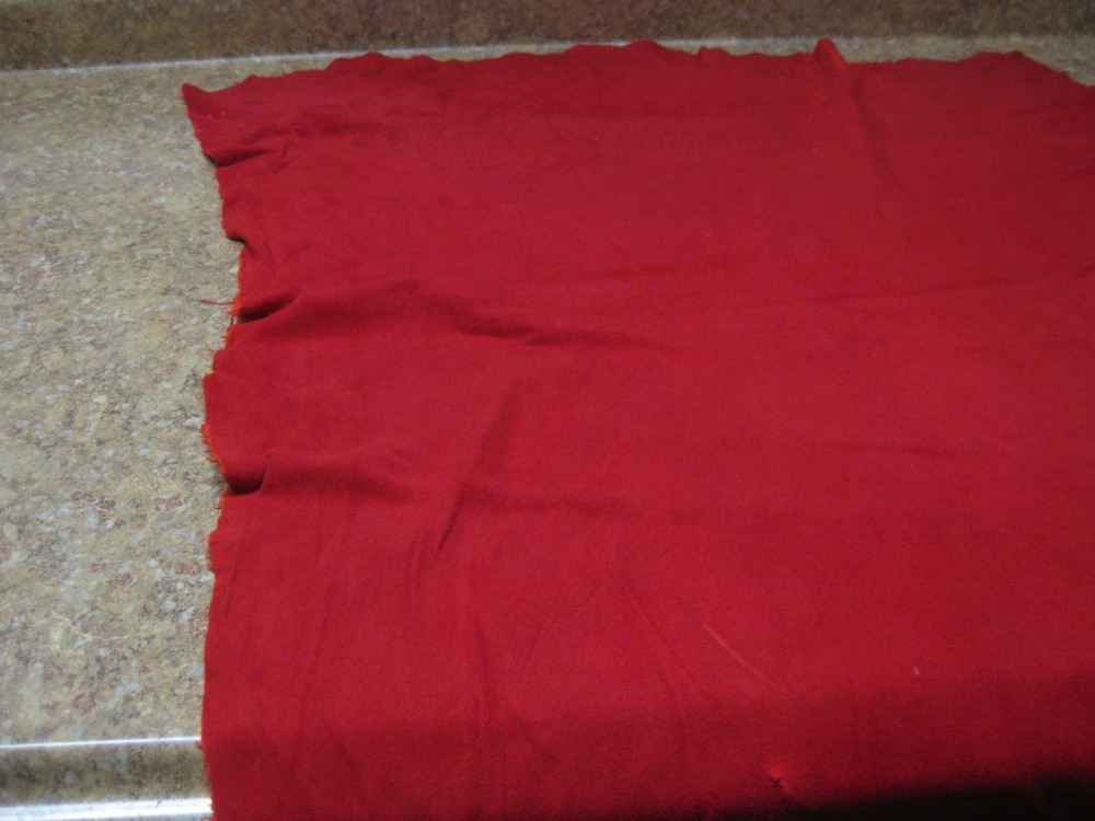 Red Suede Deer Leather #0006751 Row FF