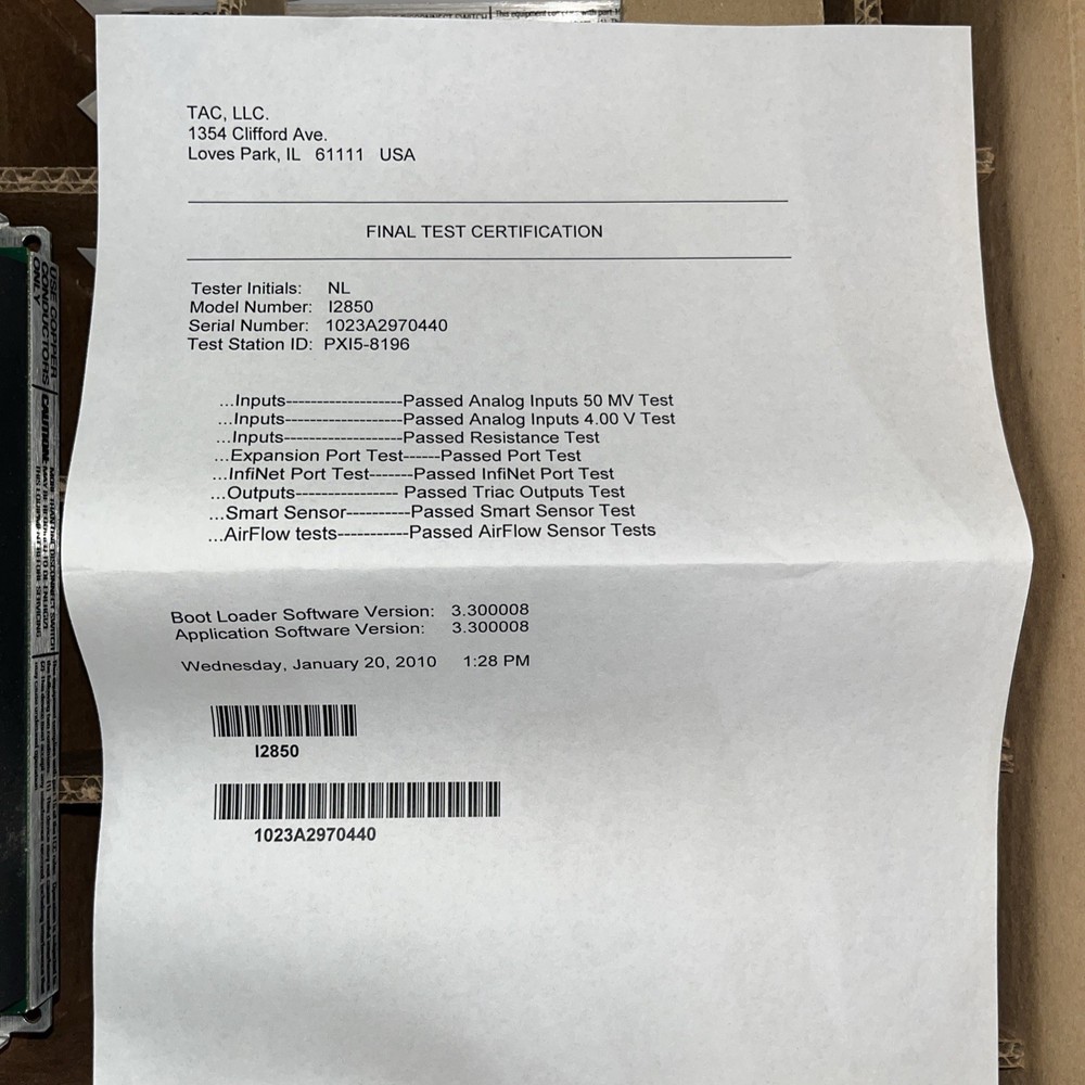 andover continuum i2850 series controller