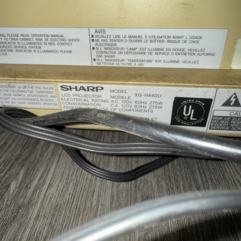 Vintage Sharp Vision LCD Projector Model No: AN-CME800 Tested Working Read Below