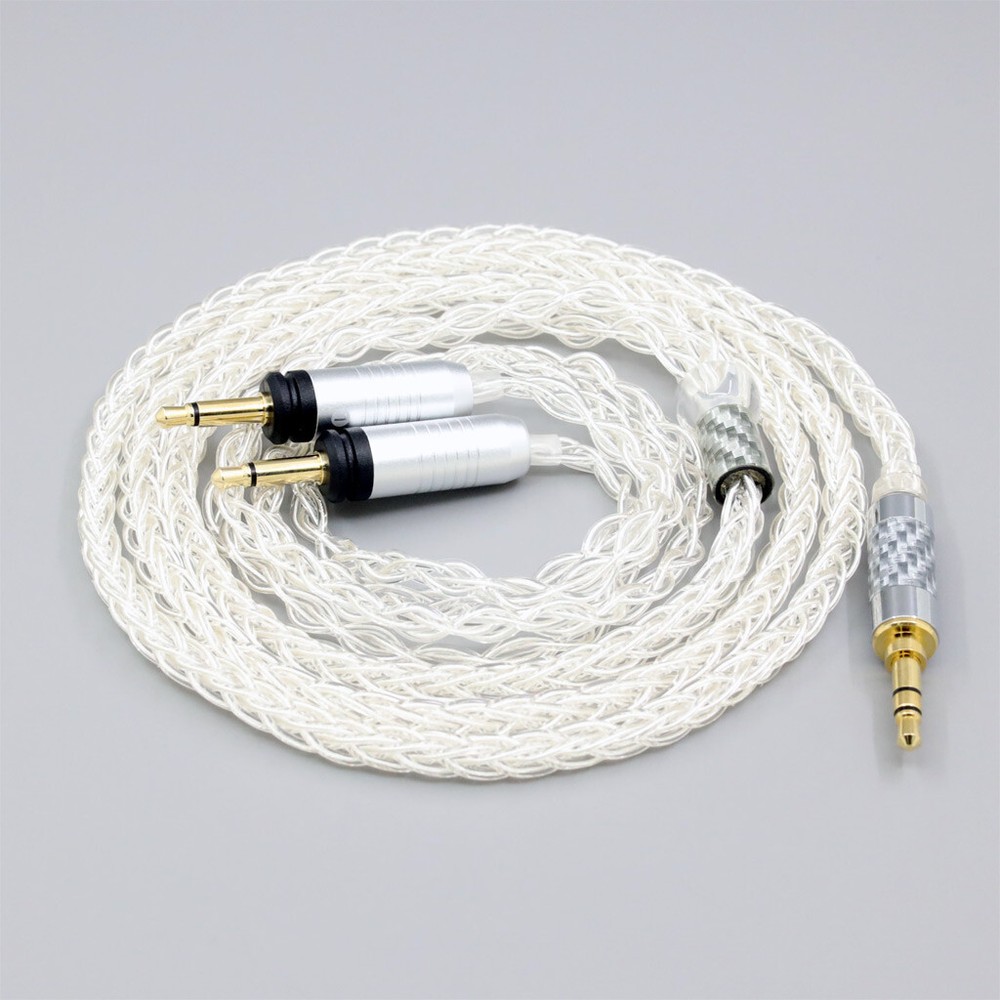 99% Pure Silver 8 Core Headphone Cable For Focal Clear Elear Elex Elegia Stellia