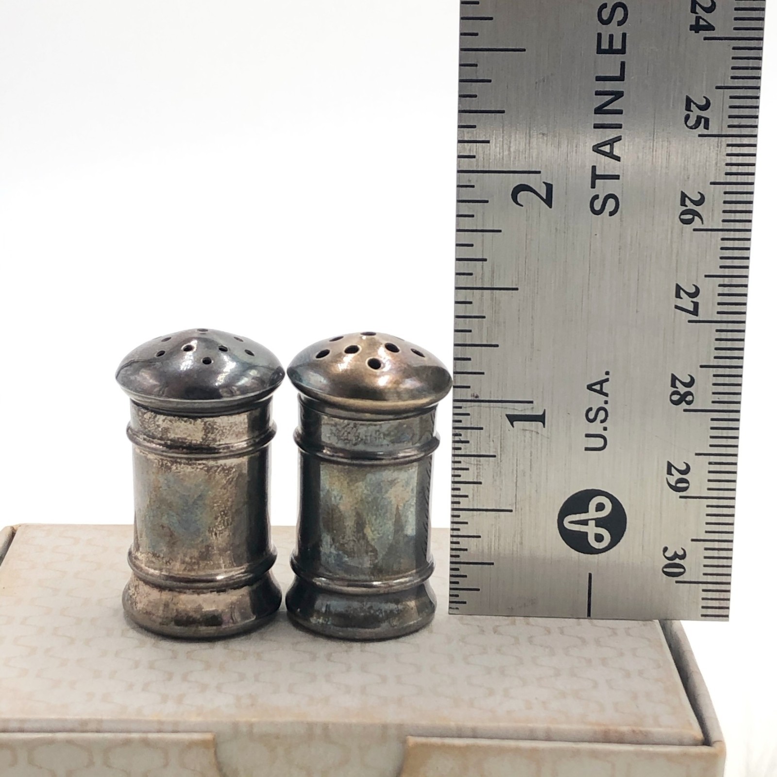 RW&S R. Wallace & Sons Mini Sterling Silver Salt & Pepper Shakers 85