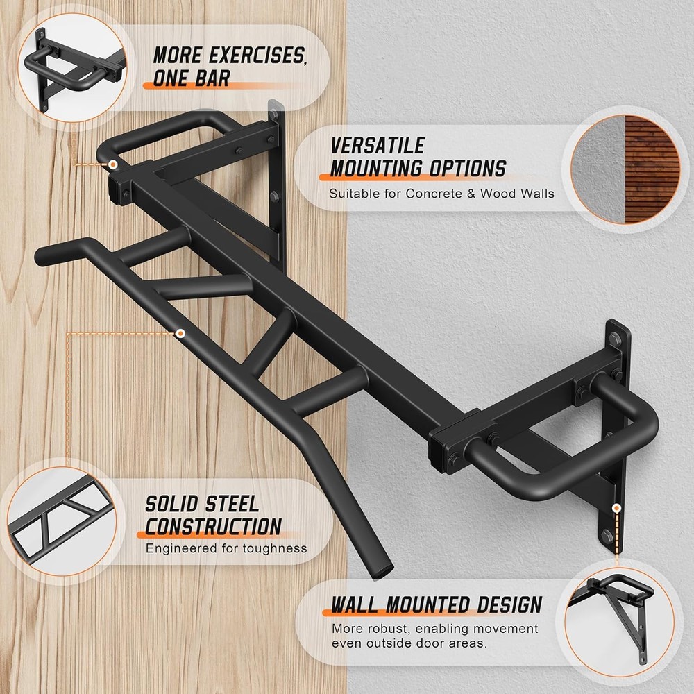 Heavy Duty Pull Up Bar with 14 Grip Positions, Strength Training Pull-Up Bars fo