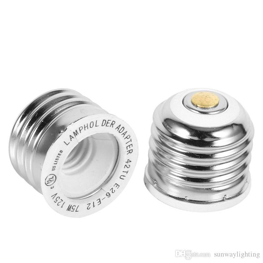 E26 to E12 Medium Screw to Candelabra Socket Light Bulb Socket Adapter Reducer