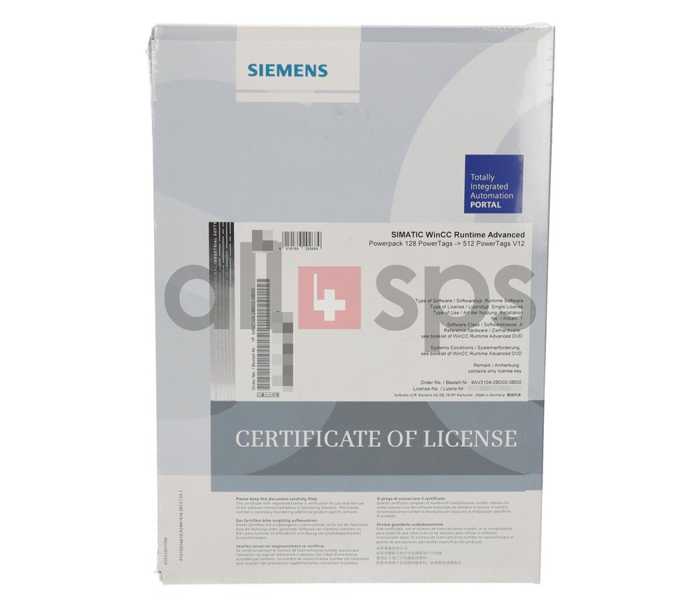 SIMATIC WINCC RUNTIME ADVANCED POWERPACK 128 POWERTAGS, 6AV2104-2BD02-0BD0 (NS)