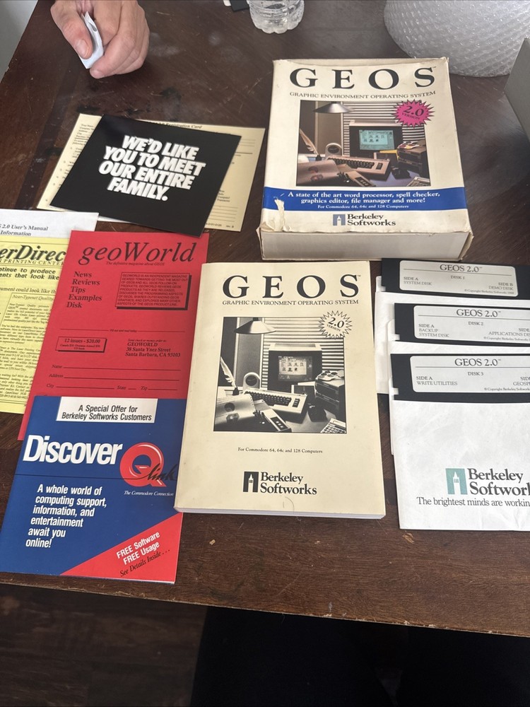 GEOS 128 2.0 Commodore 128 Operating System w/ Box, Manuals, Paperwork...