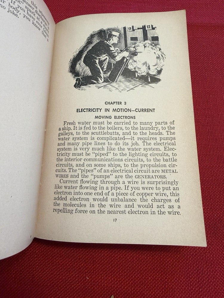 1945 Electricity Basic Navy Training Courses US Navy WW2 NAVPERS 10622 Handbook