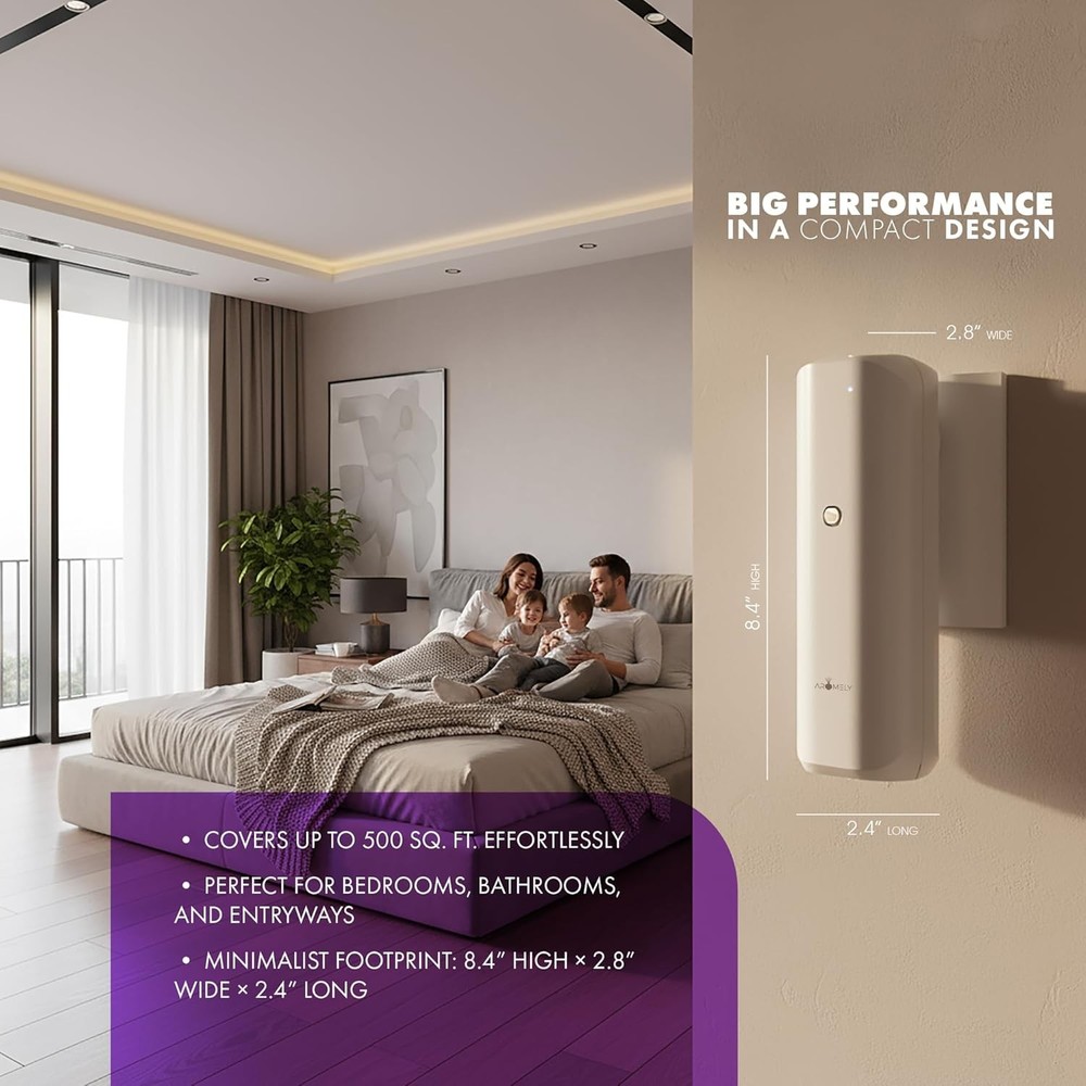Aromely ARO Bliss Smart Bluetooth Waterless Nebulizing Scent Diffuser - 500sqft
