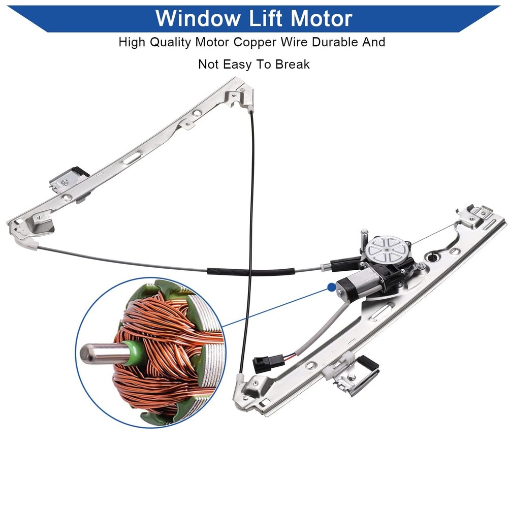 Obaee 741-644 Front Left Driver Side Power Window Regulator & Motor Assembly ...