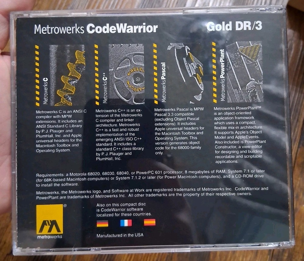 MetroWerks CodeWarrior Gold DR 3 CD for Power Macintosh