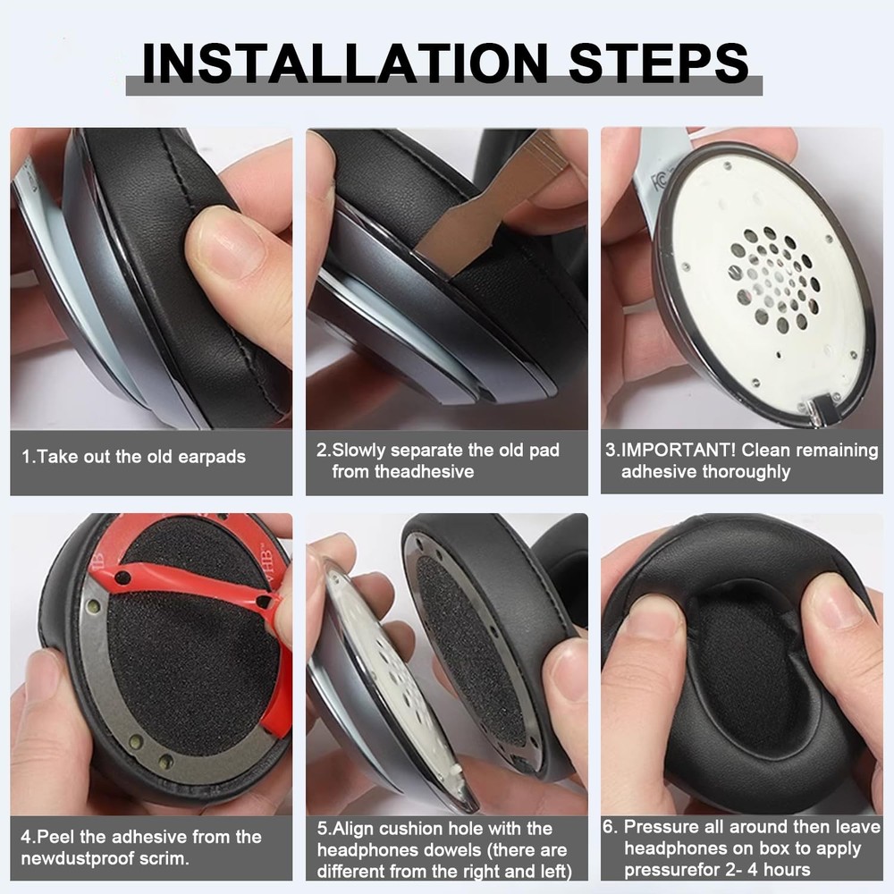 Replacement Ear Pads for Beats Studio 2 & 3 Wired & Wireless Black