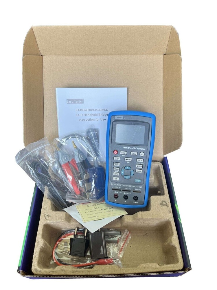 Handheld LCR Meter with Electrolytic Capacitance Function Accuracy 0.3%