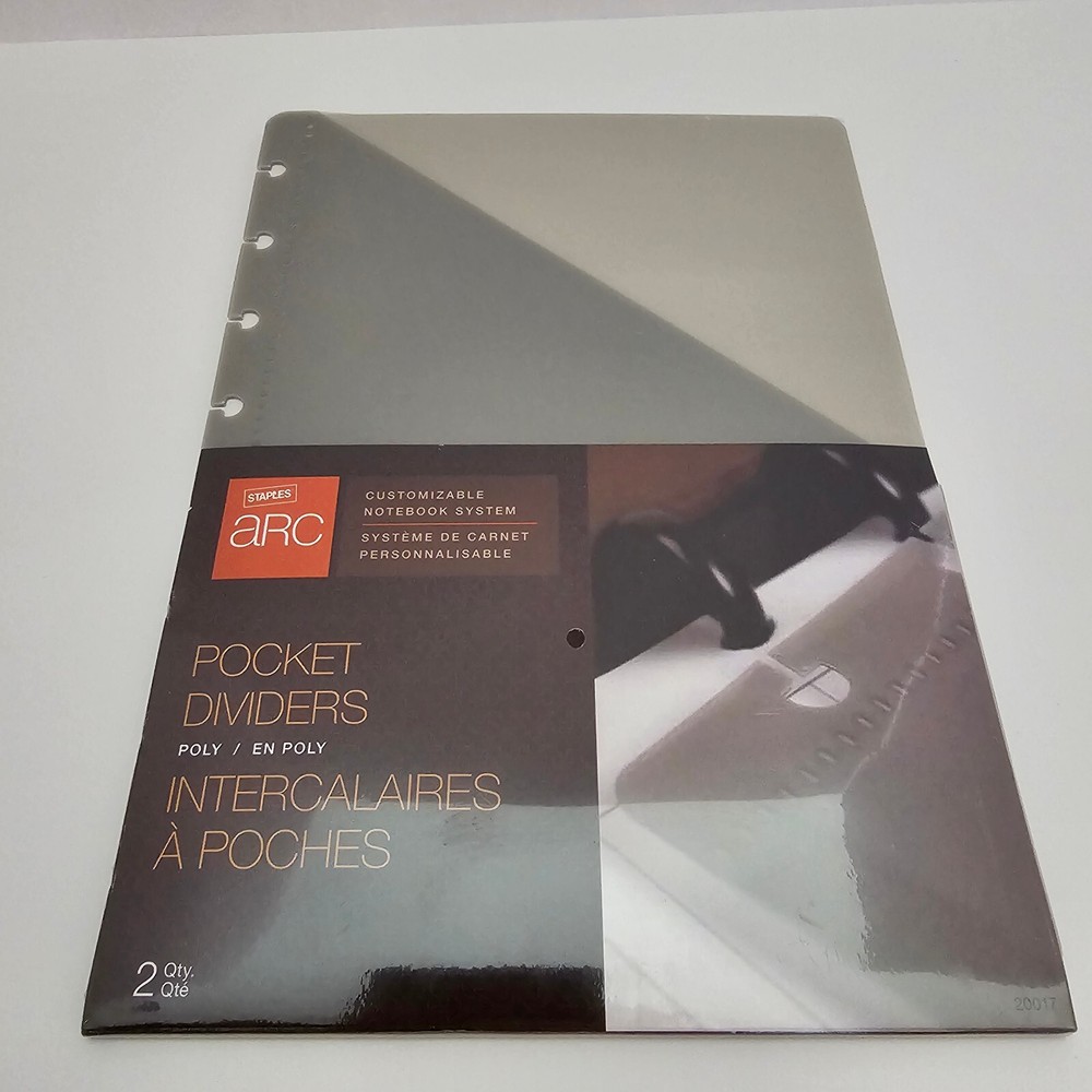 ARC Pocket Poly Dividers 2-Pack Model #20017 Customizable Notebook System NEW