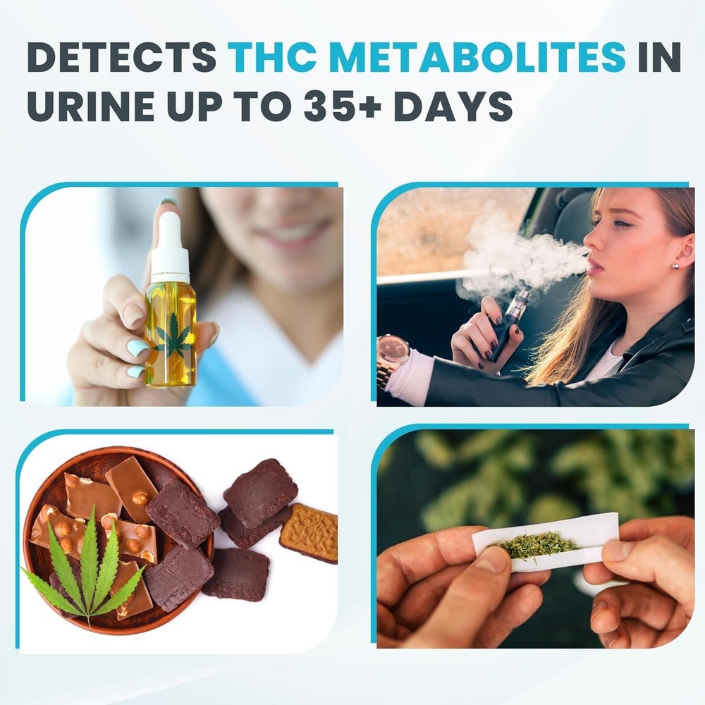 Highly Sensitive THC Drug Kit - Accurate At-Home Strips, 5 Count