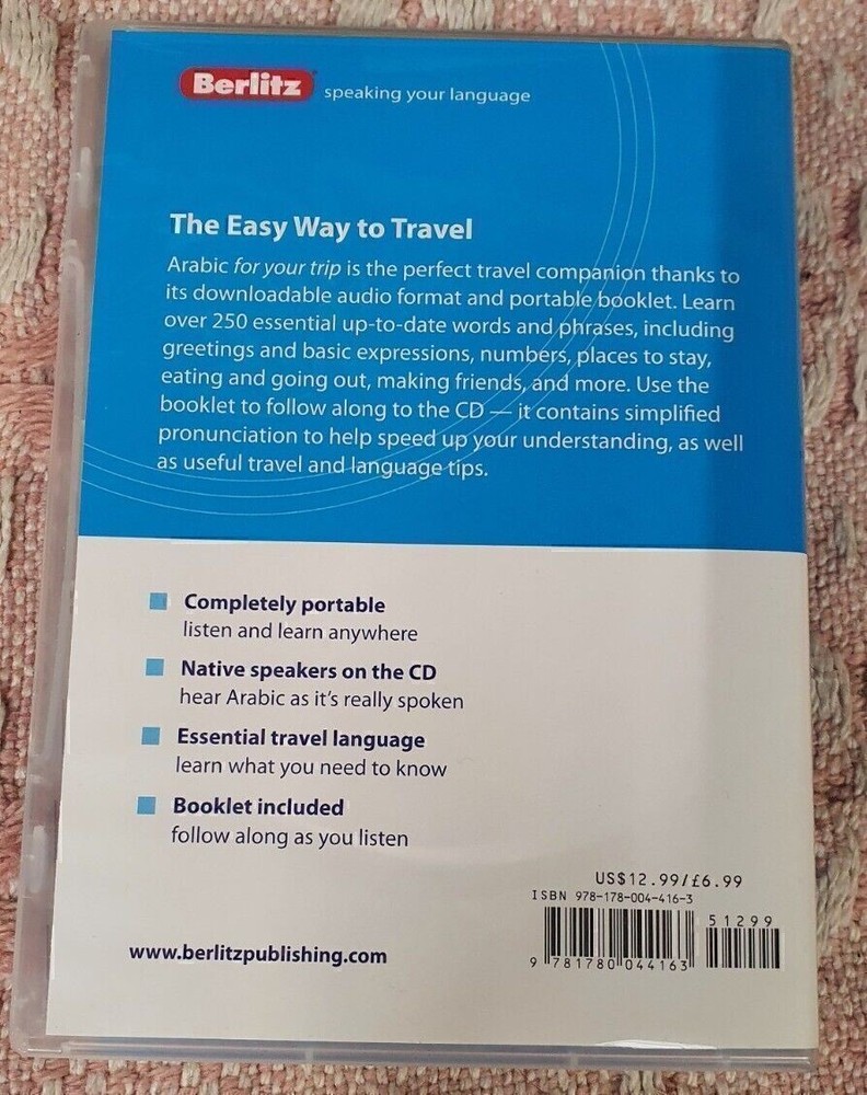 Berlitz Arabic For Your Trip Cd rs22