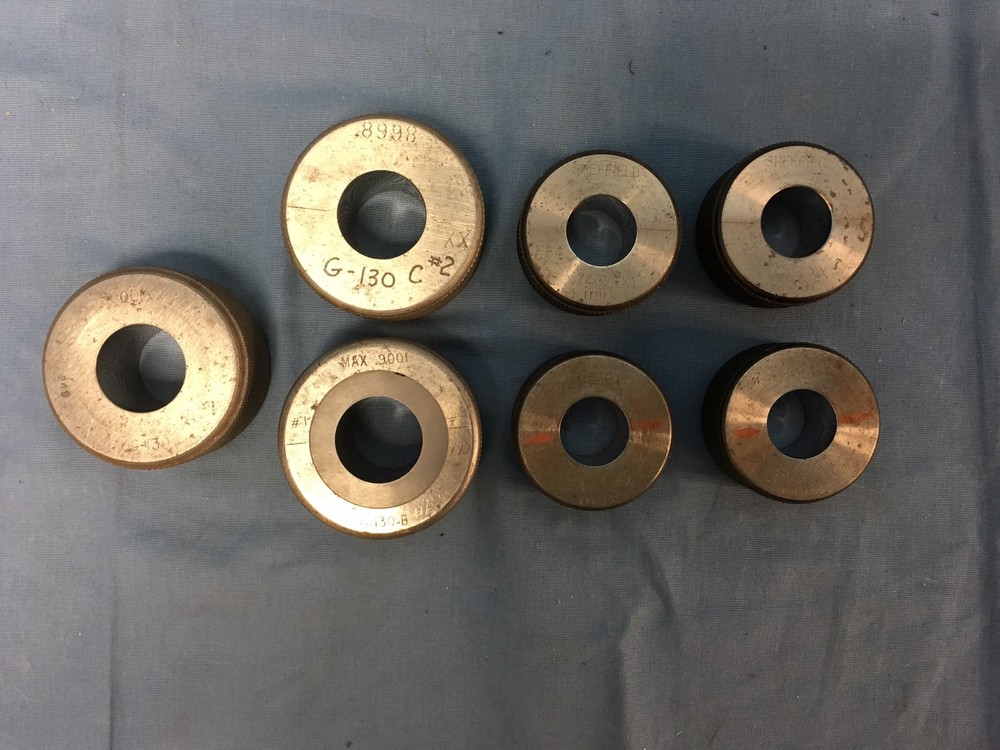 7 Various Sheffield Master Setting Rings For Air Spindle