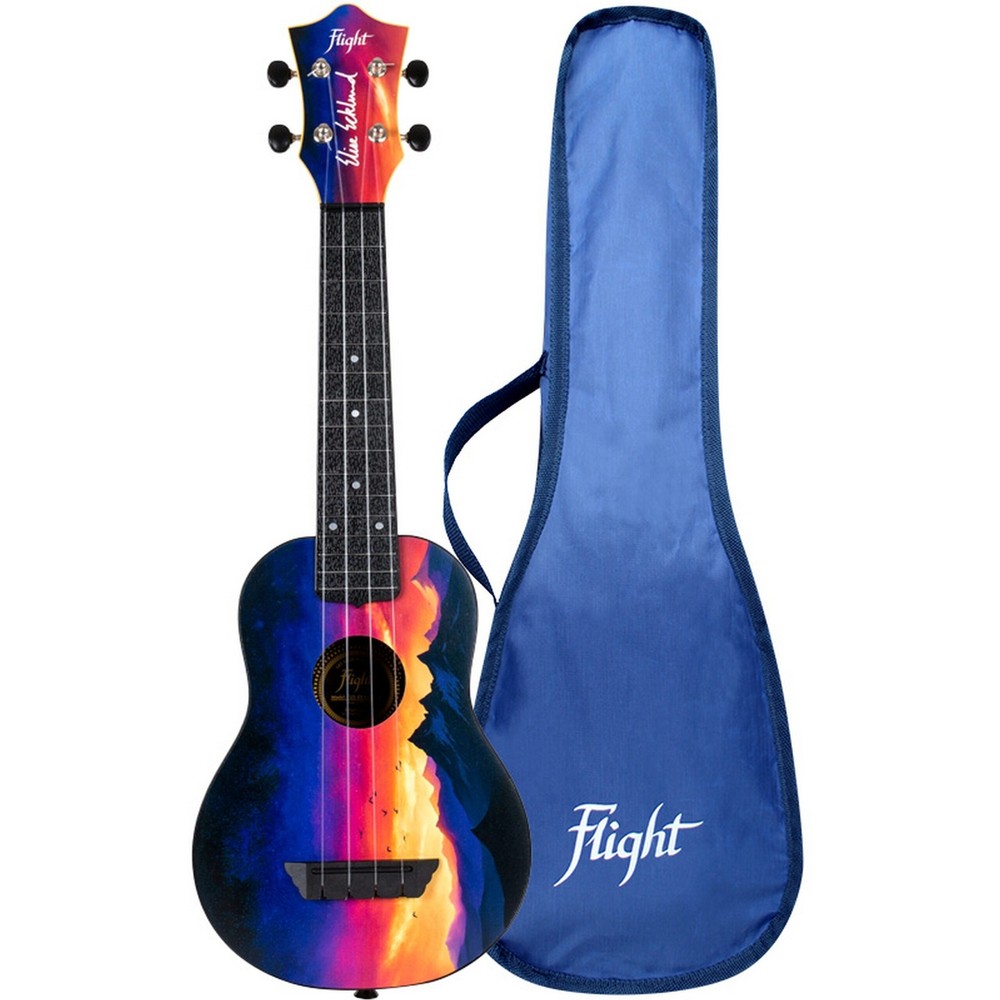 Flight Elise Ecklund Sunset Soprano 4-String Ukulele, Sunset