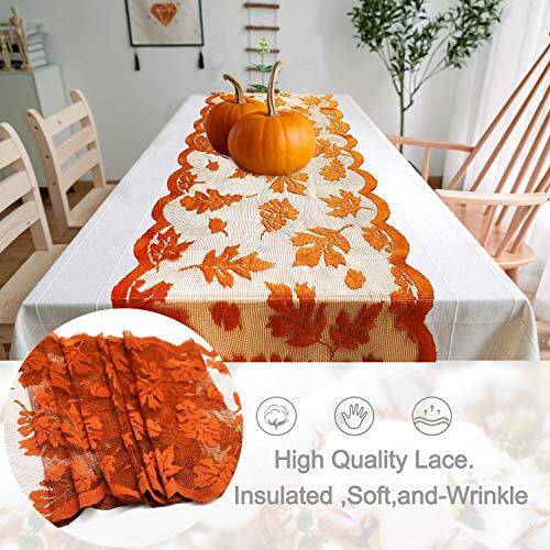 Fall Table Runner Decorations 13 x 72 Inch Maple Leaves Table Runner Fall