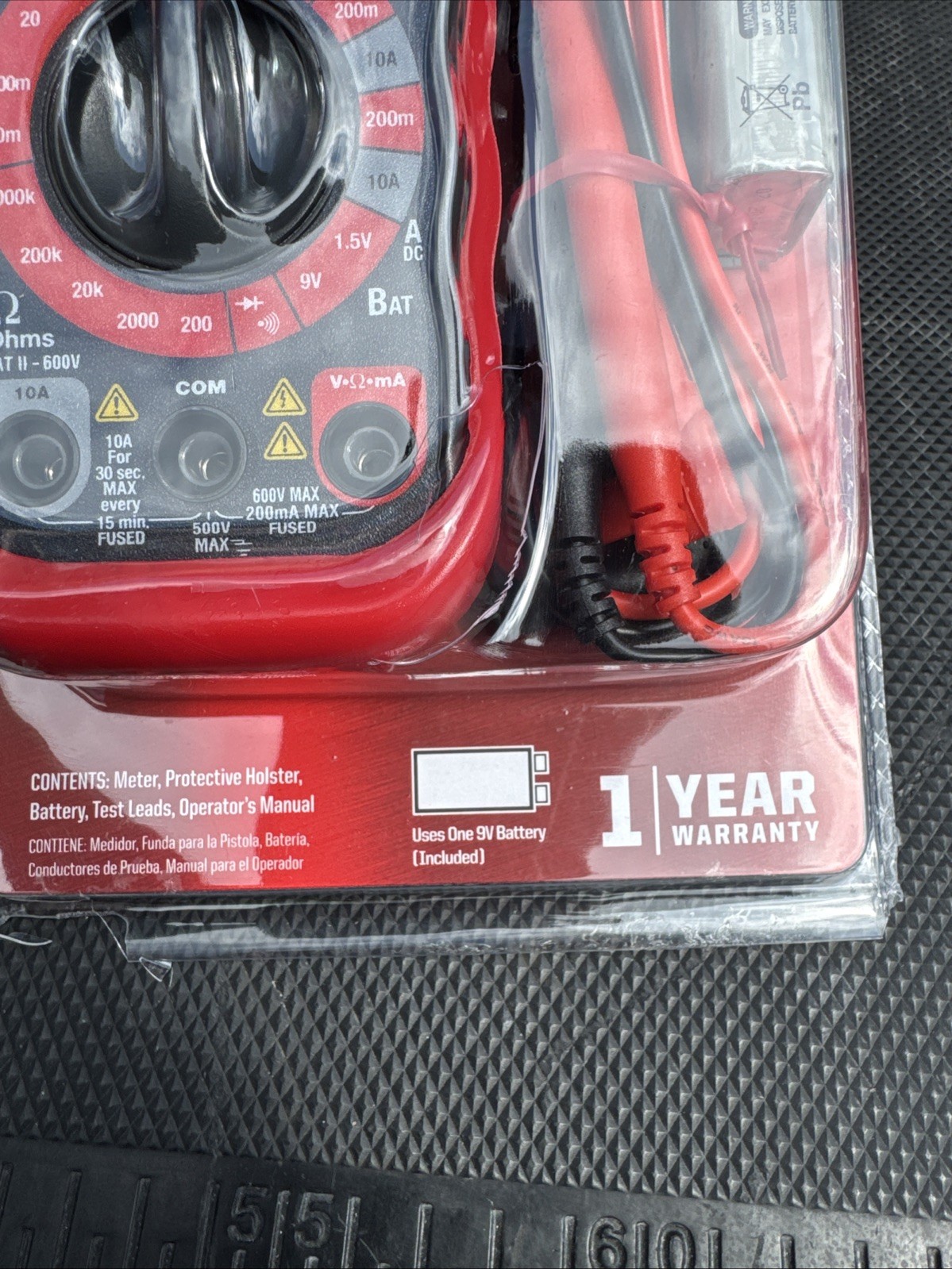 Sears Craftsman Nos 8 Function Digital Multimeter & Leads 82141 A/DC VOLTAGE