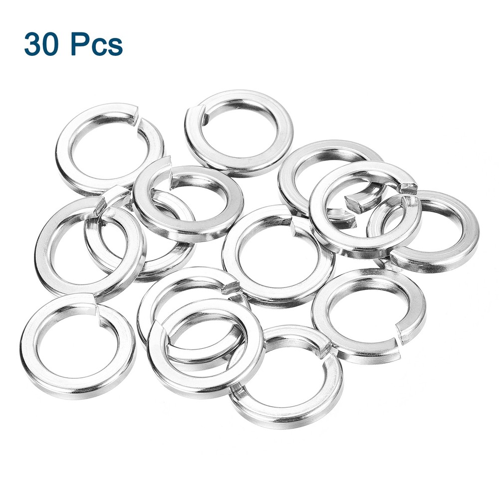 M16 Split Lock Washer, 30Pcs 304 Stainless Steel Spring Lock Washers