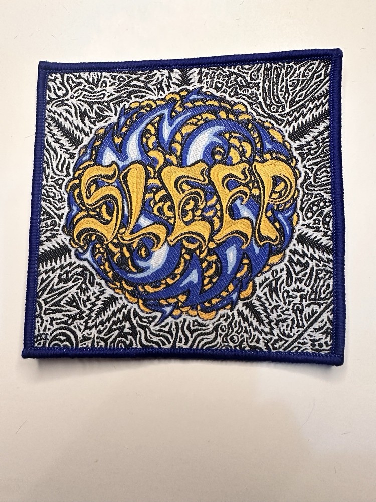 SLEEP, SLEEP’S HOLY MOUNTAIN, BLUE BORDER, 4X4 INCHES, WOVEN PATCH