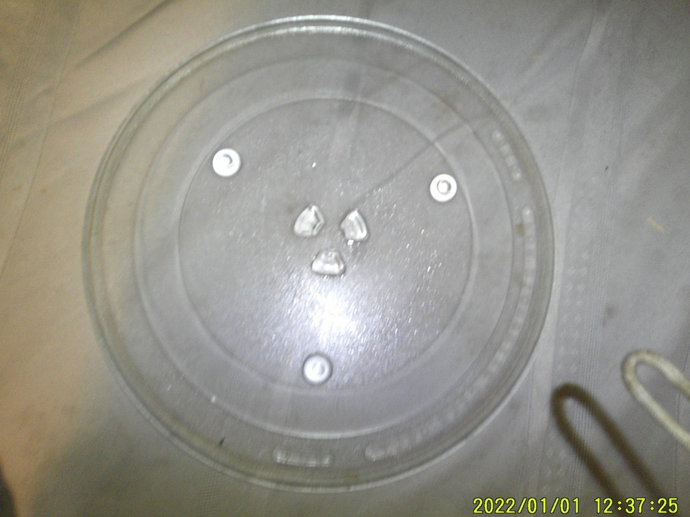 ROUND CLEAR GLASS MICROWAVE ROTARY PLATE