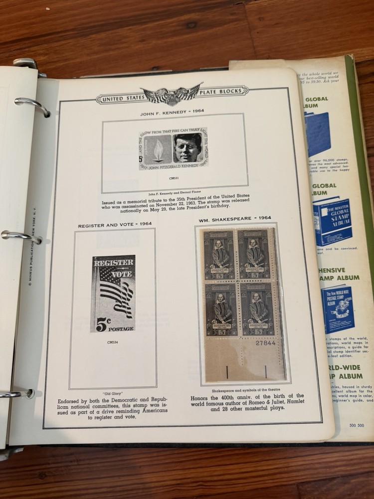 Minkus Publications American Plate Block Album Vol III 1951-1960 with 75 Blocks