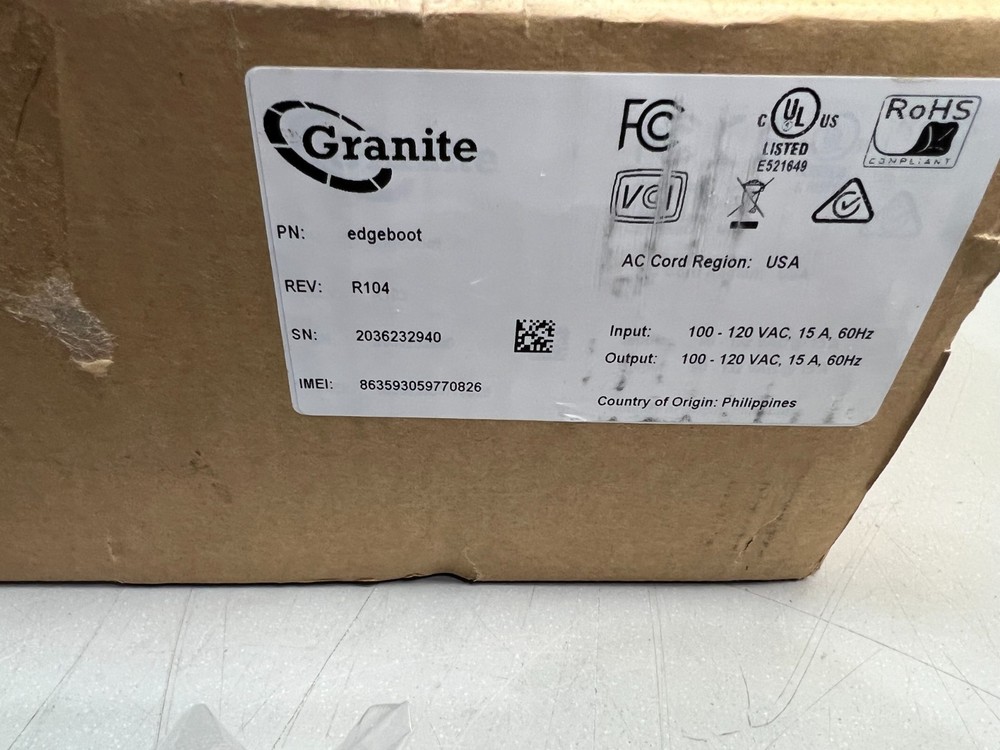NEW Granite Edgeboot R104 (OPEN BOX)
