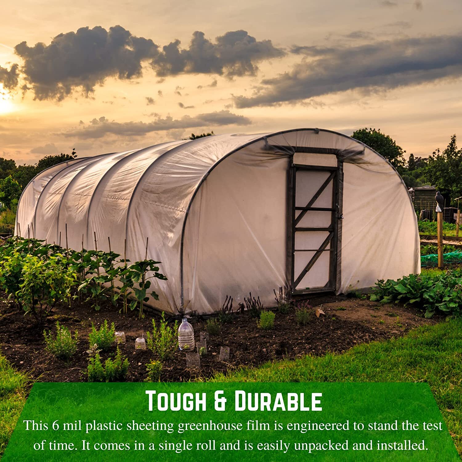 Farm Plastic Supply - Clear Greenhouse Plastic Sheeting - 6 mil - UV Resistant