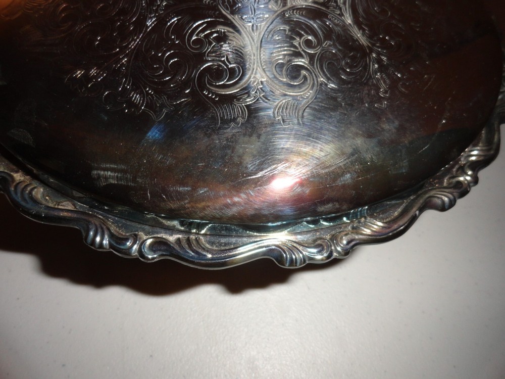 Vintage Serving Dish 10 1/2" Oneida Silverplate Covered 3 Leg