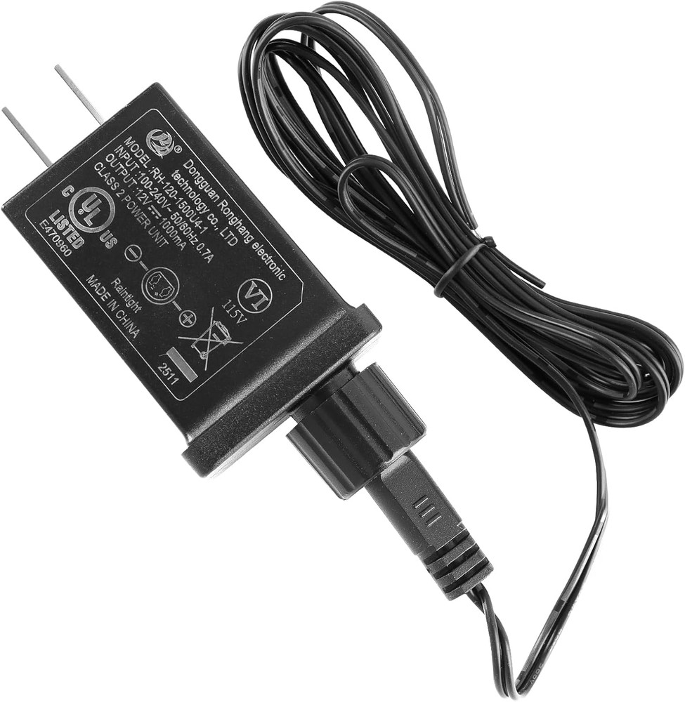 Replacement Yard Inflatable Adapter 12V 1A,Class 2 Power Supply Adaptor with 6.6