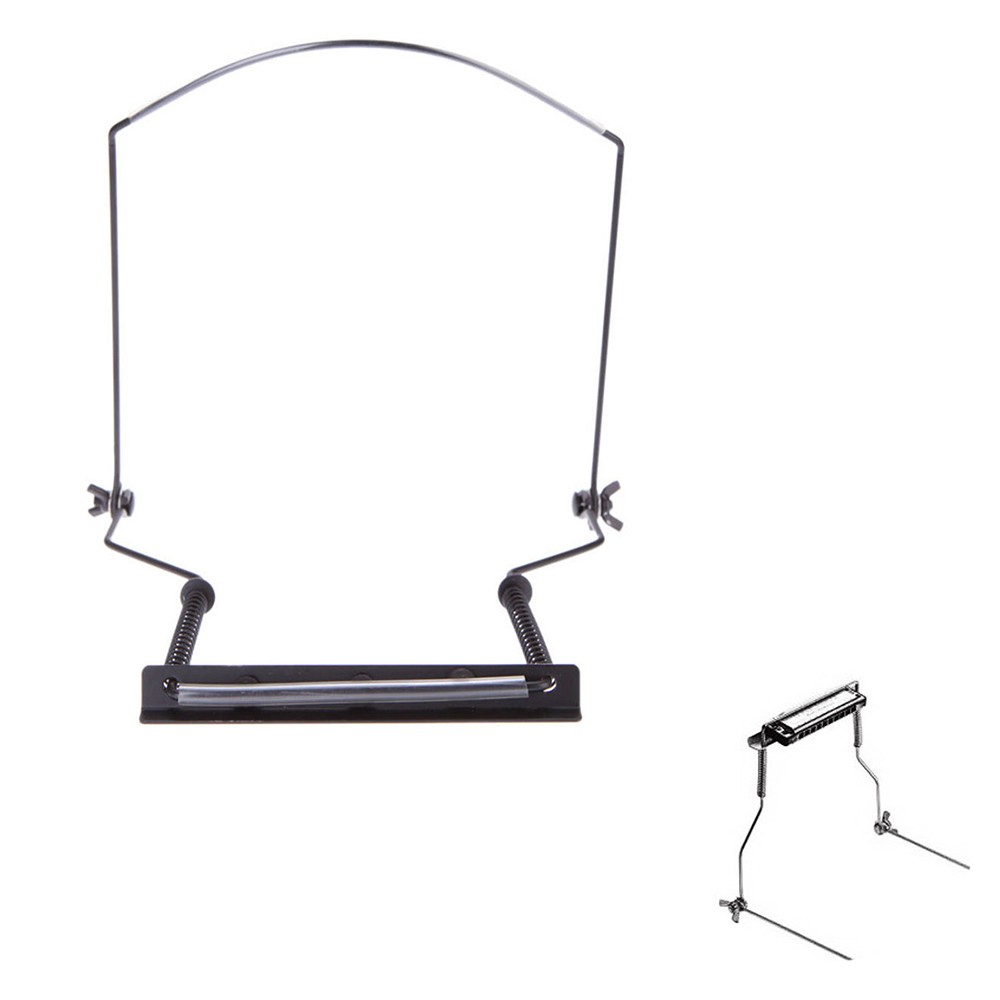 Durable Adjustable Suitable 10 Hole Harmonica Neck Rack Mount Holder Stand Lron