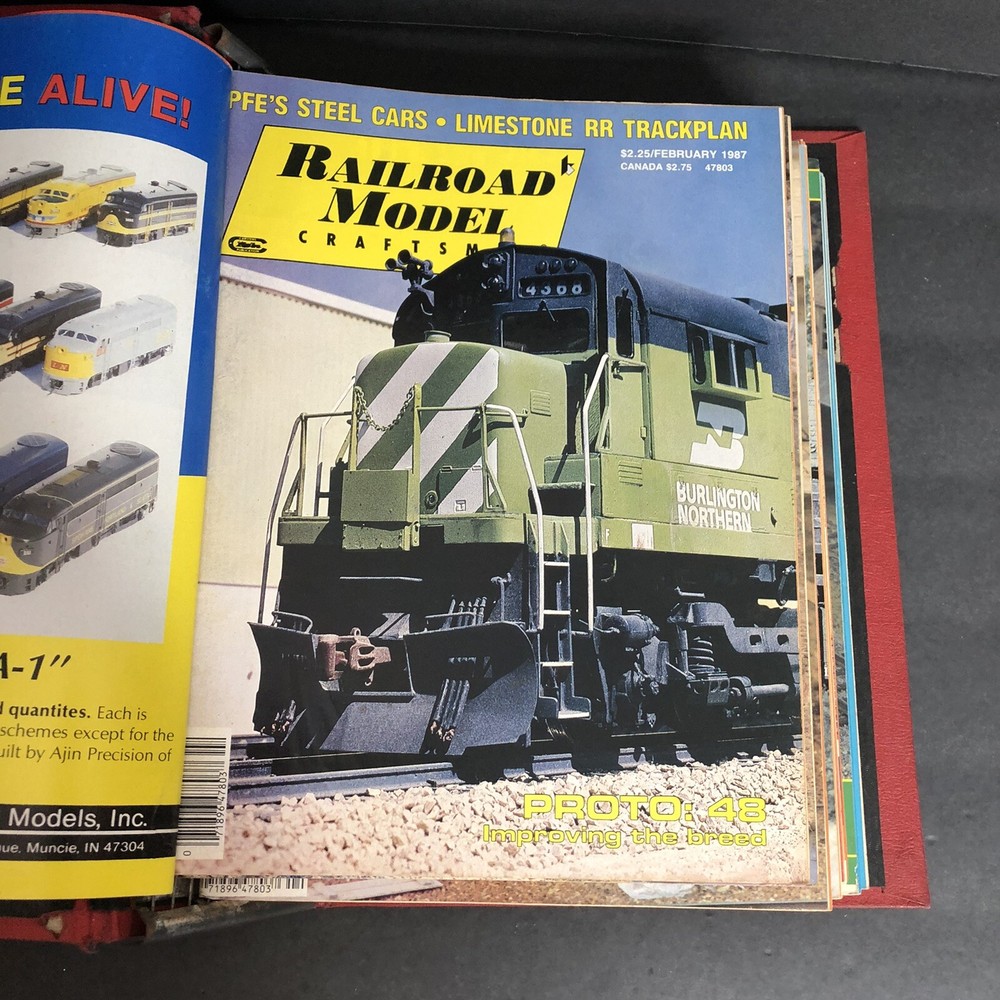 1987 Railroad Model Craftsman Magazine 12 Back Issues COMPLETE Trains
