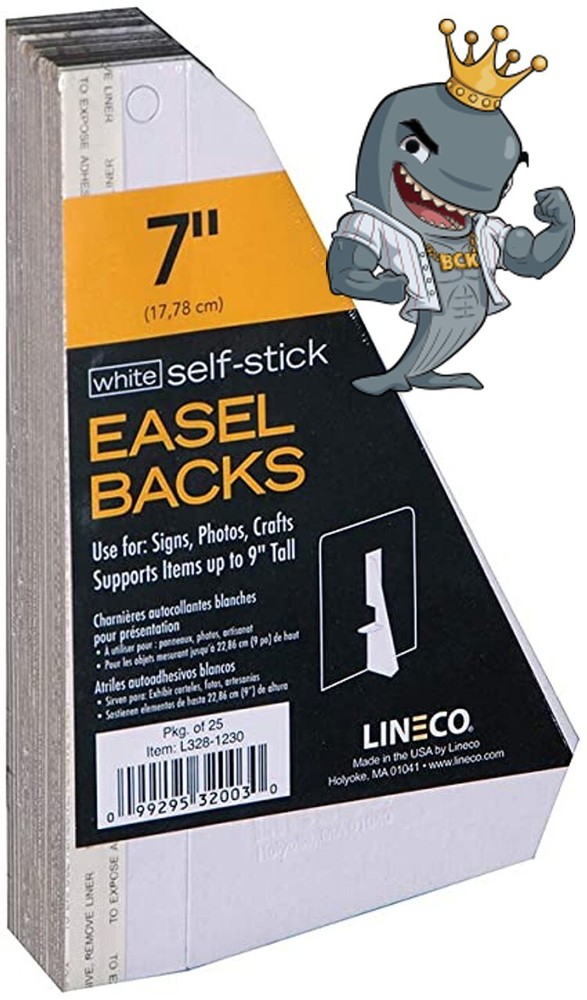 Lineco 7" White Easel Back 25ct