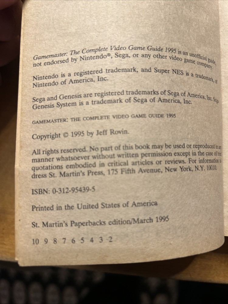 Game master The Complete Video Game Guide 1995