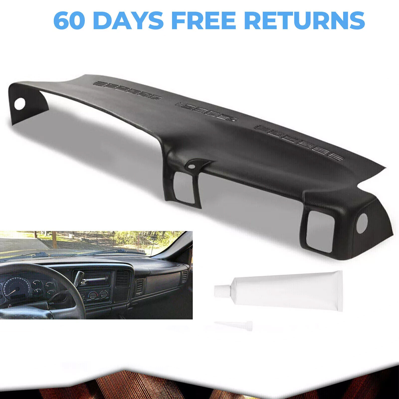 ABS Molded Dash Cap Board Cover Dashboard Overlay For Silverado Sierra 99-06